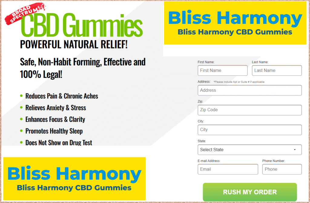 Harmony CBD Gummies Order